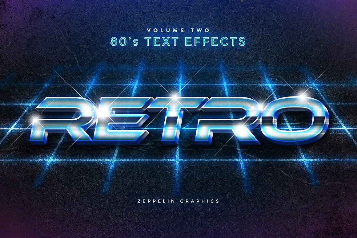 80年代文字效果80s Text Effects Minib