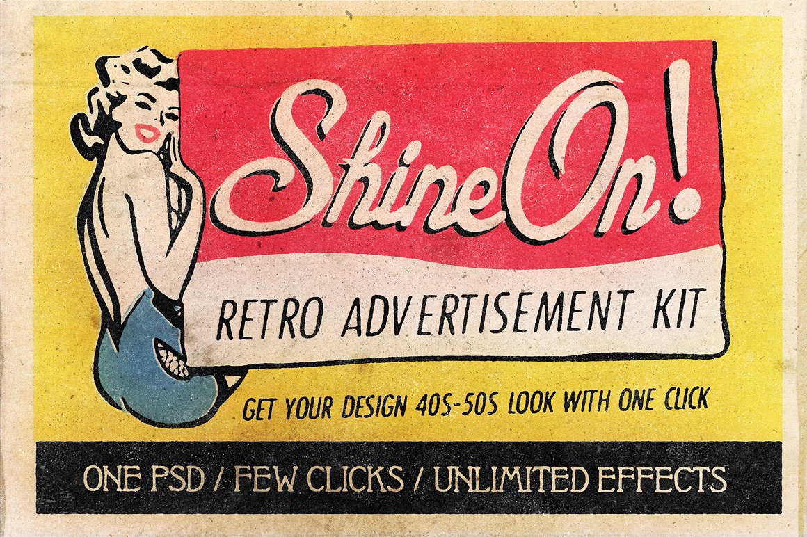 复古设计素材包Shine On - Retro Advert