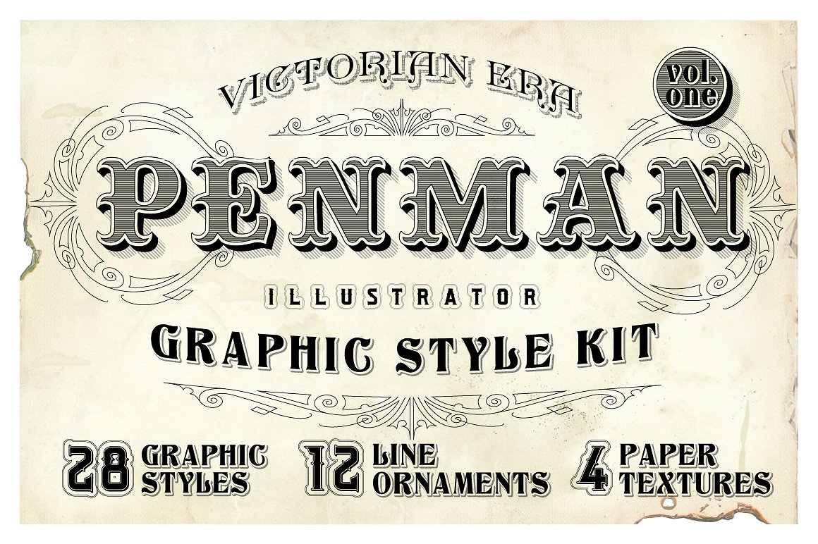 复古纹理文字效果Penman Vintage Graphic