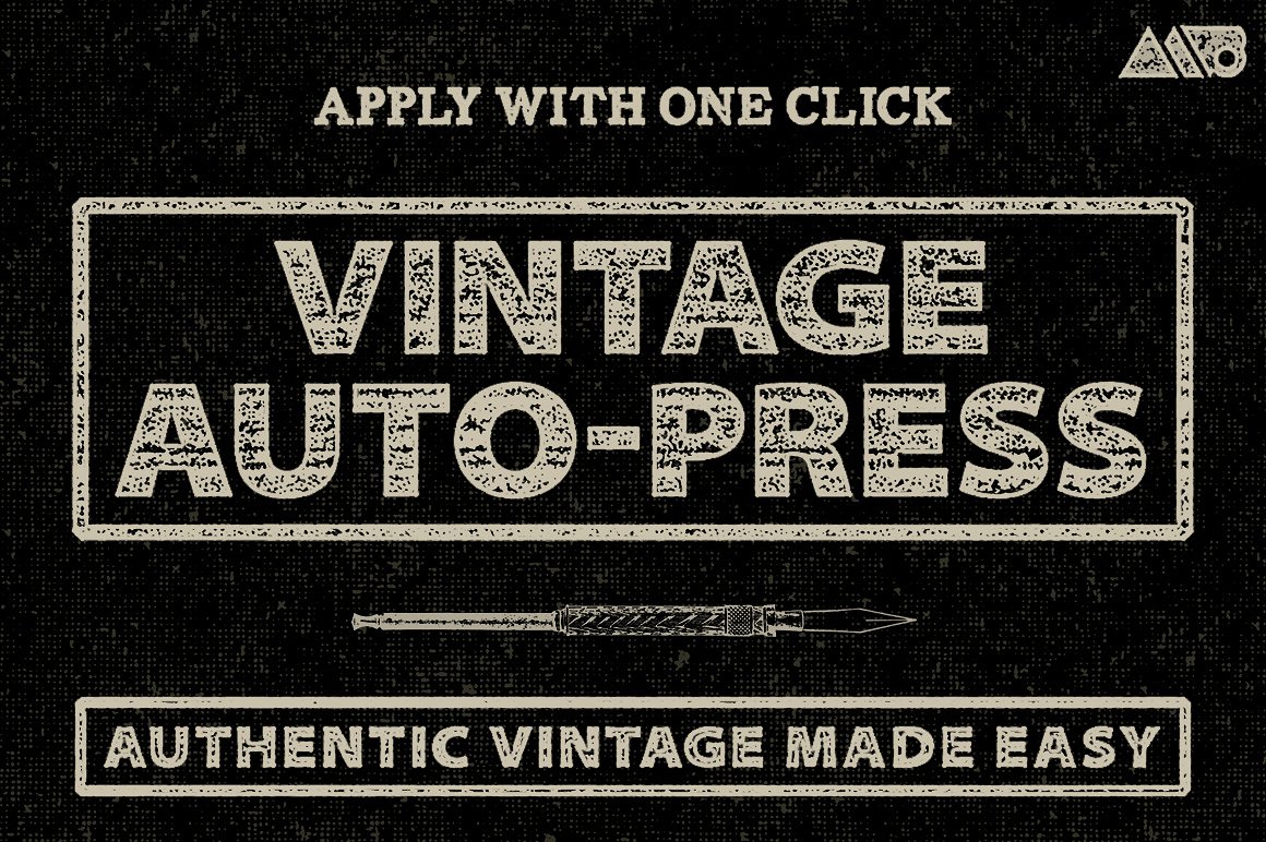 复古纹理和复古图案Vintage Auto-Press