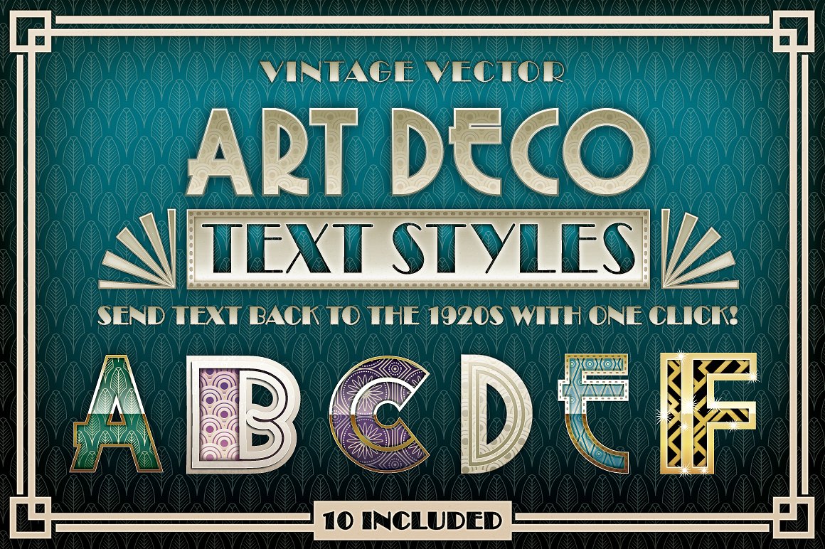 20世纪装饰图案设计素材Art Deco Styles #1