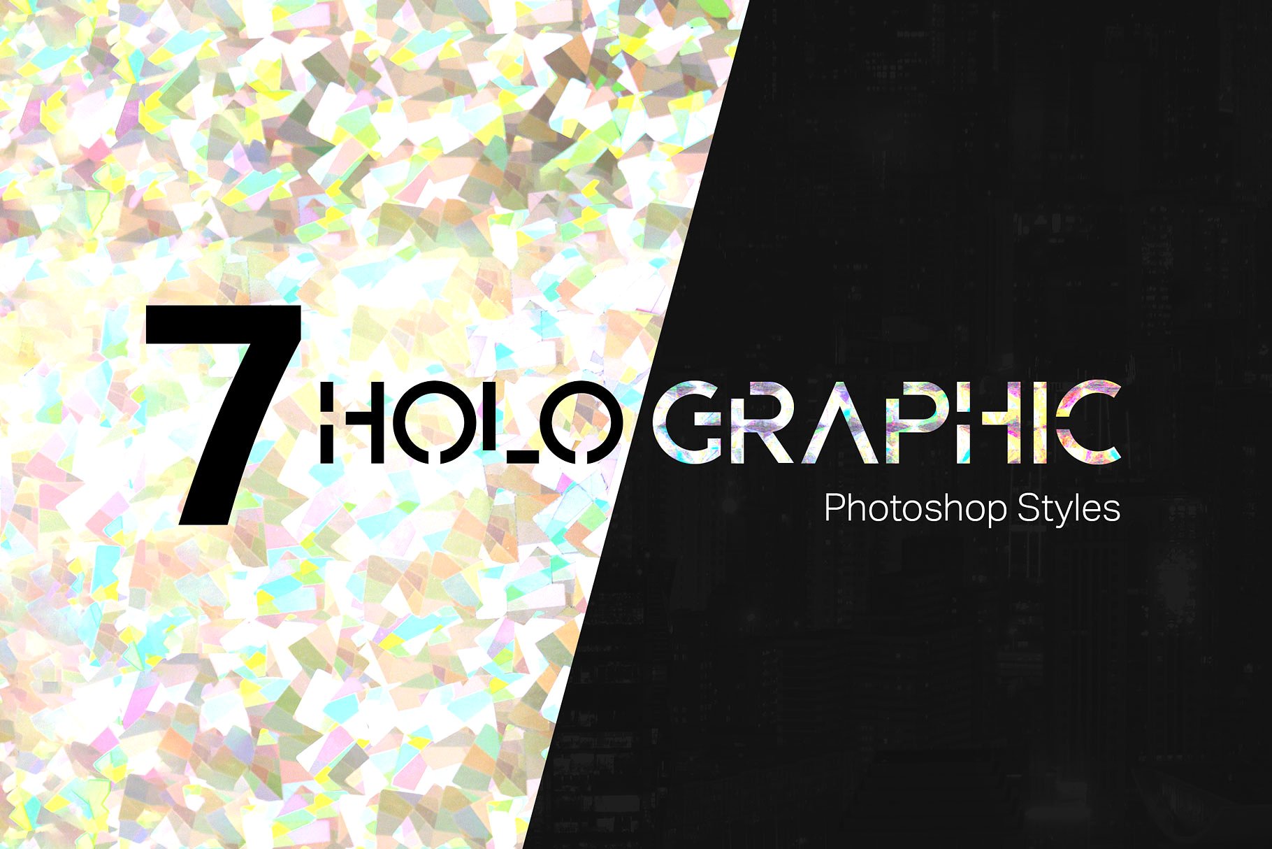 7款全息纹理设计素材7 Holographic Photos