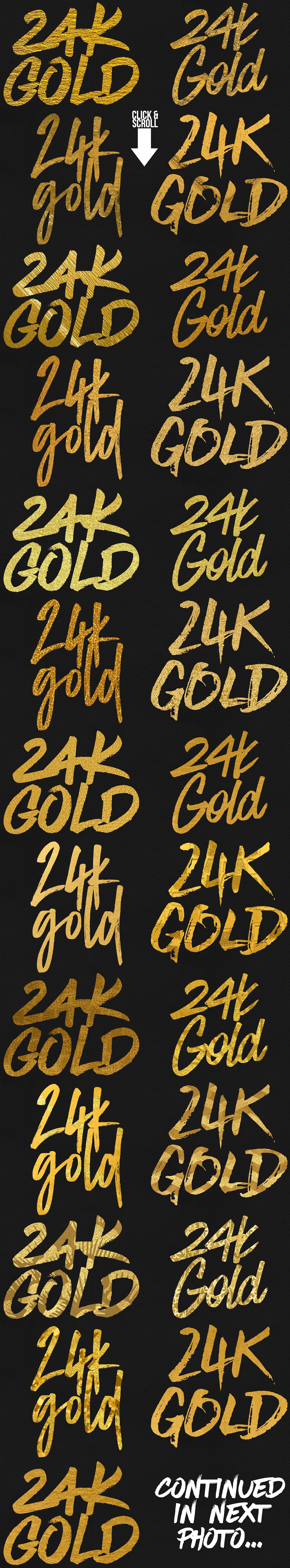 金箔图案图层样式Photoshop500 Gold Foil