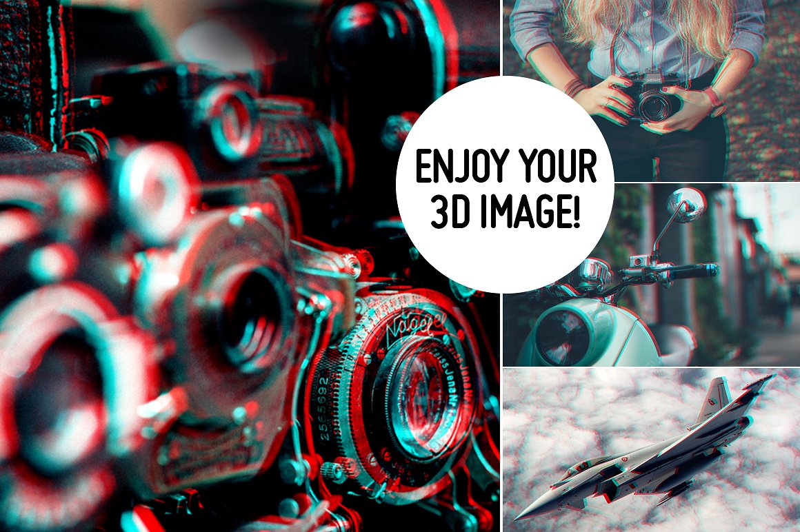 3D立体效果PSD模板Quick 3D Anaglyph E