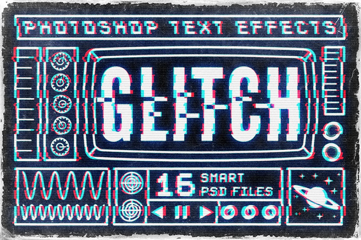 Glitch text effects for Photos