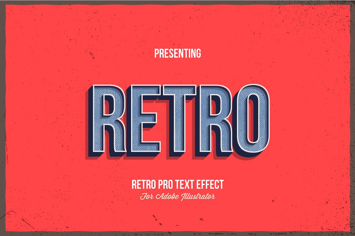 矢量复古图层样式RetroPro-Illustrator G