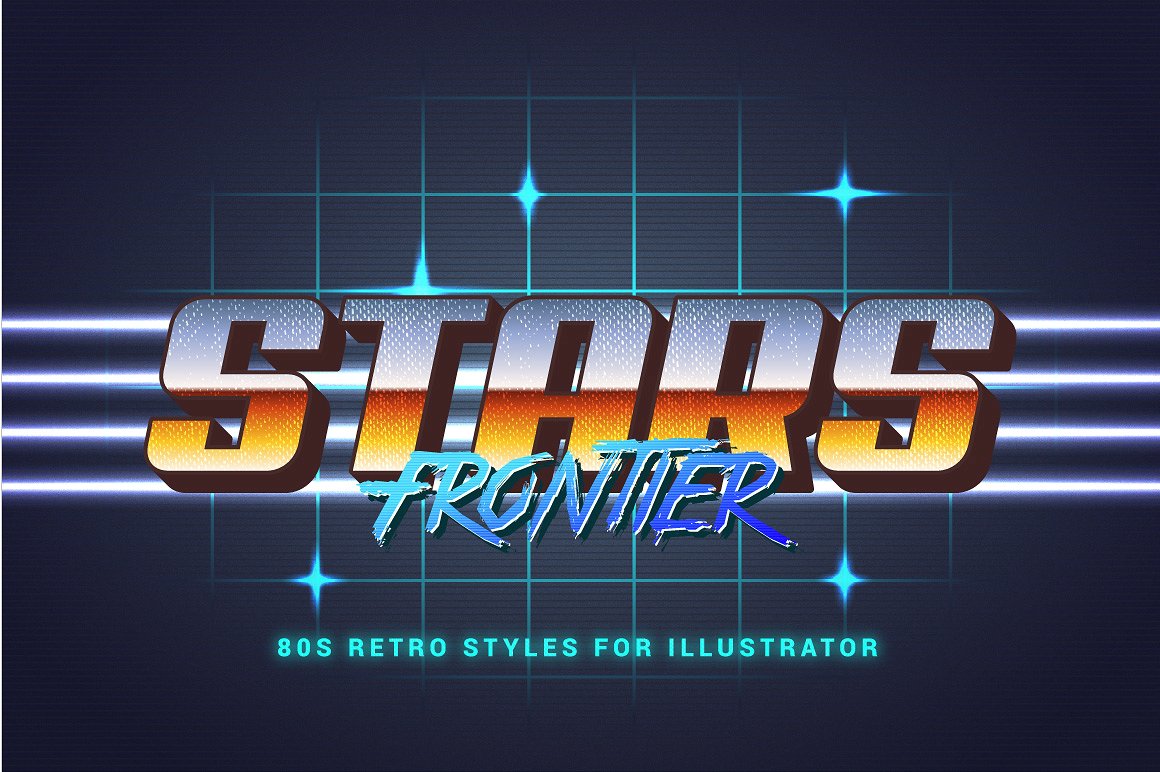 80年代文字效果80s Retro Illustrator