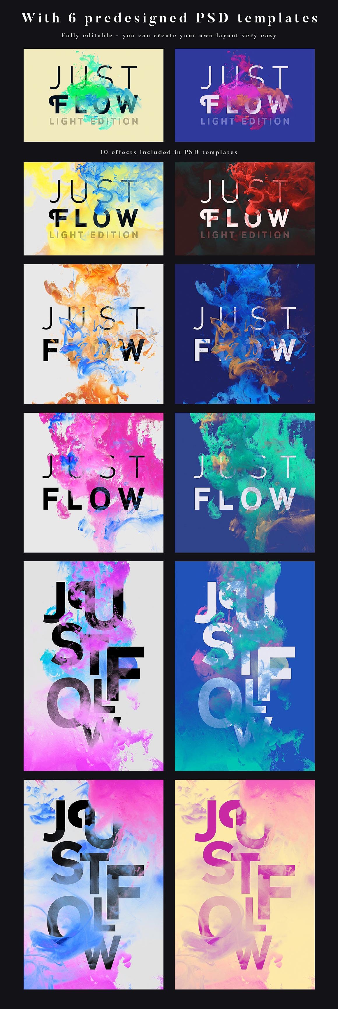 创意特效PSD模板Just Flow - Light Edi