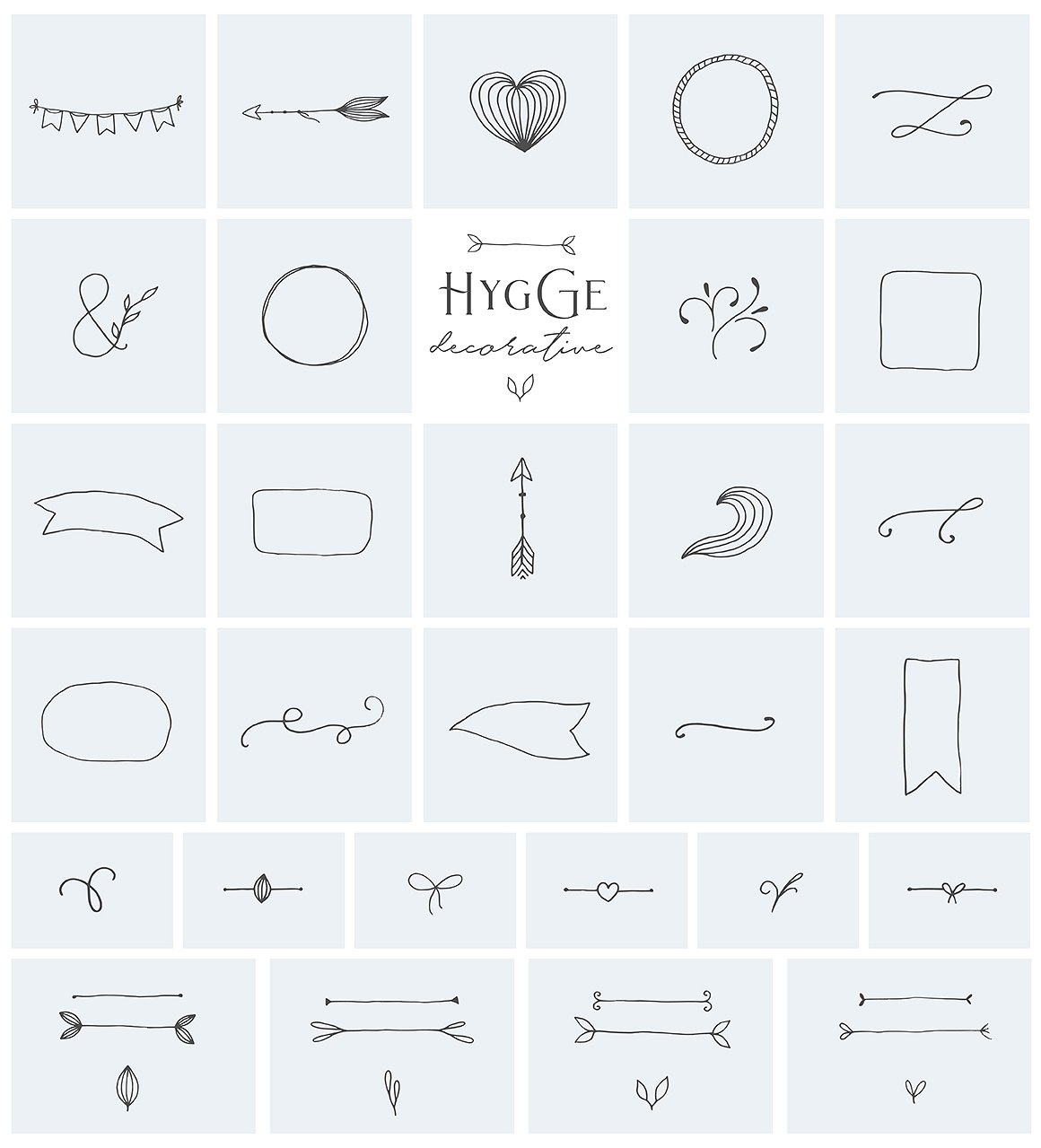 手绘标志设计素材Hygge Collection Pro #