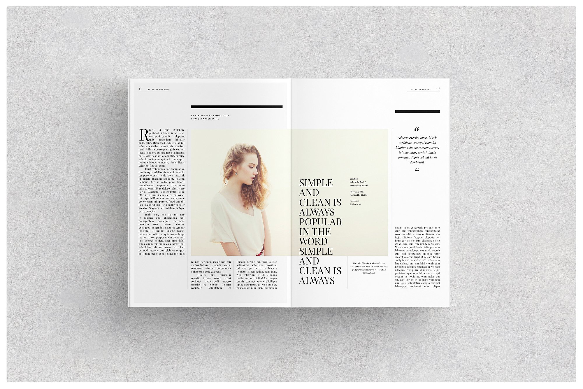 女性杂志设计模板Magazine
