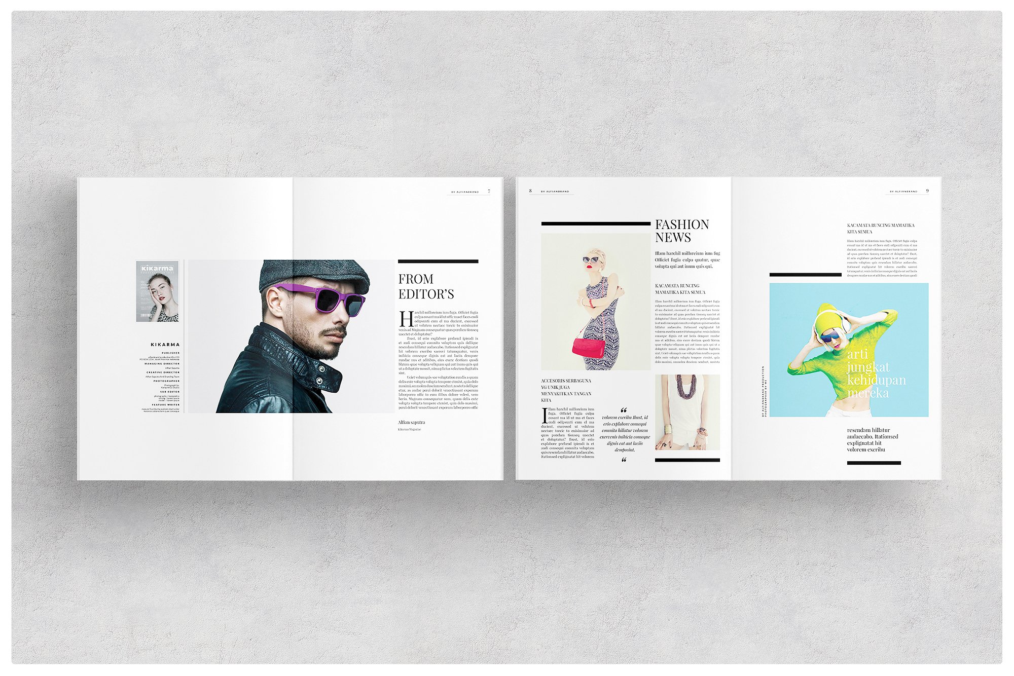女性杂志设计模板Magazine