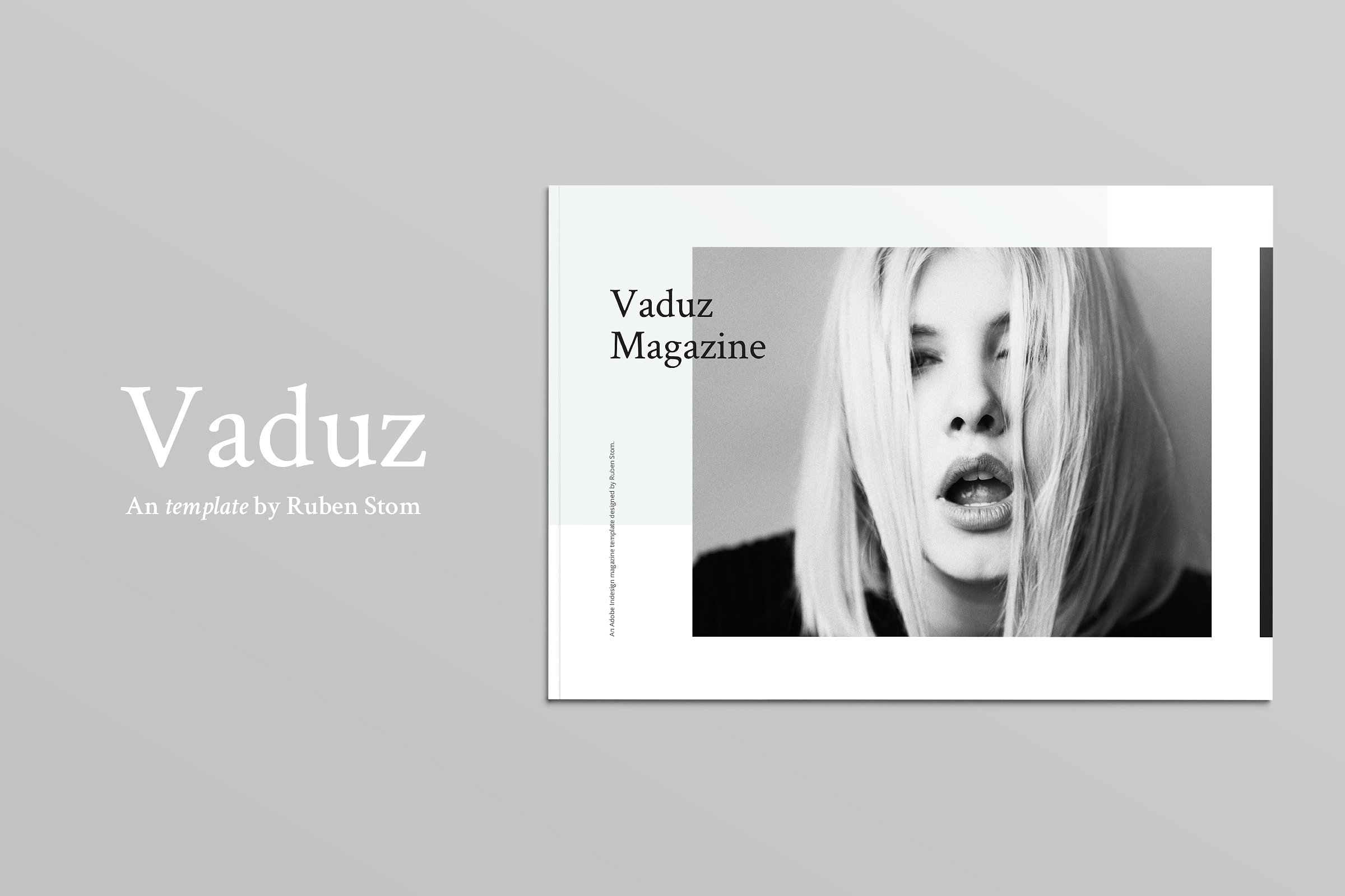 现代简约杂志设计模板Vaduz Magazine Templ