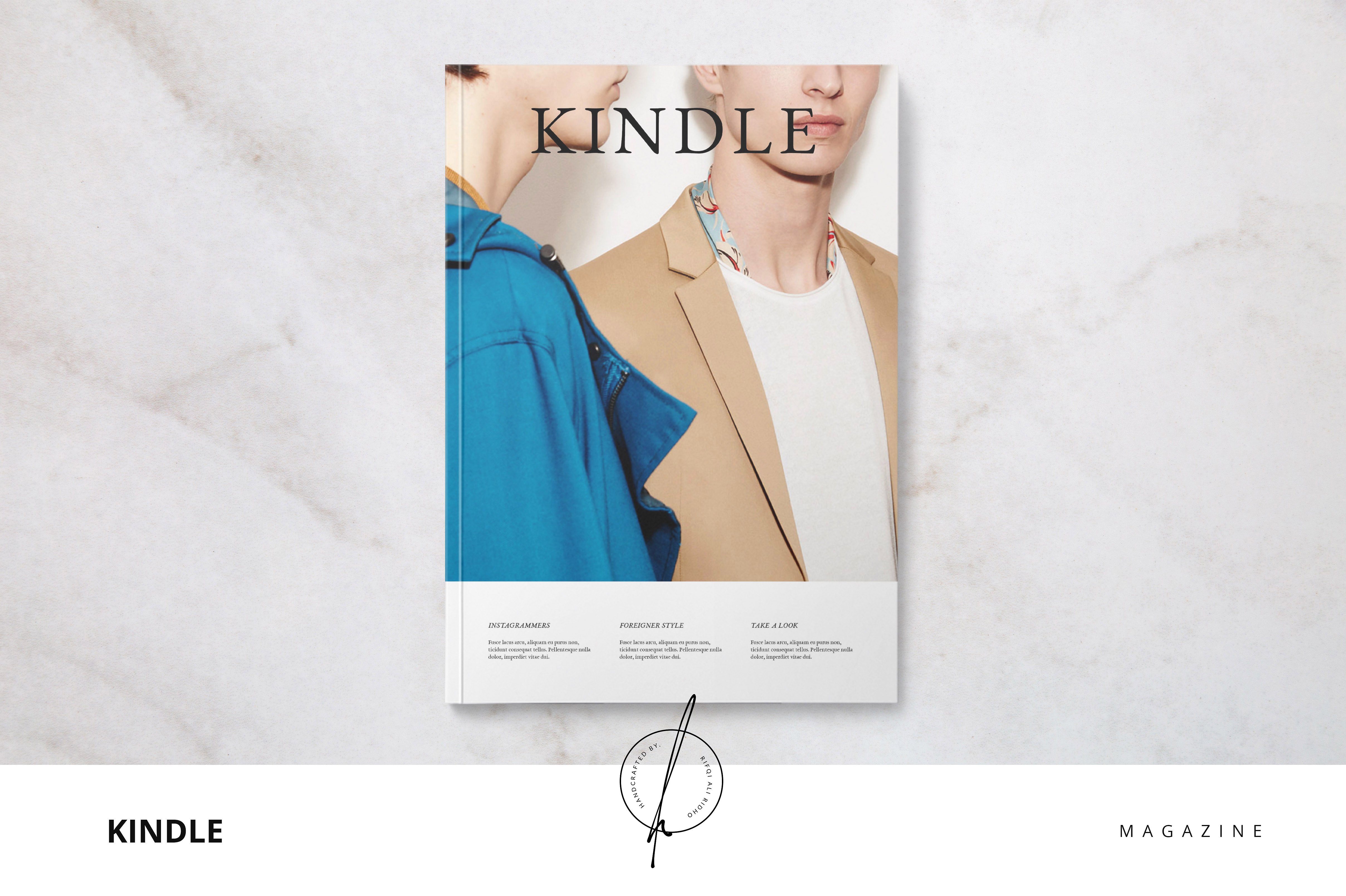简约风格画册杂志设计模板Kindle Magazine