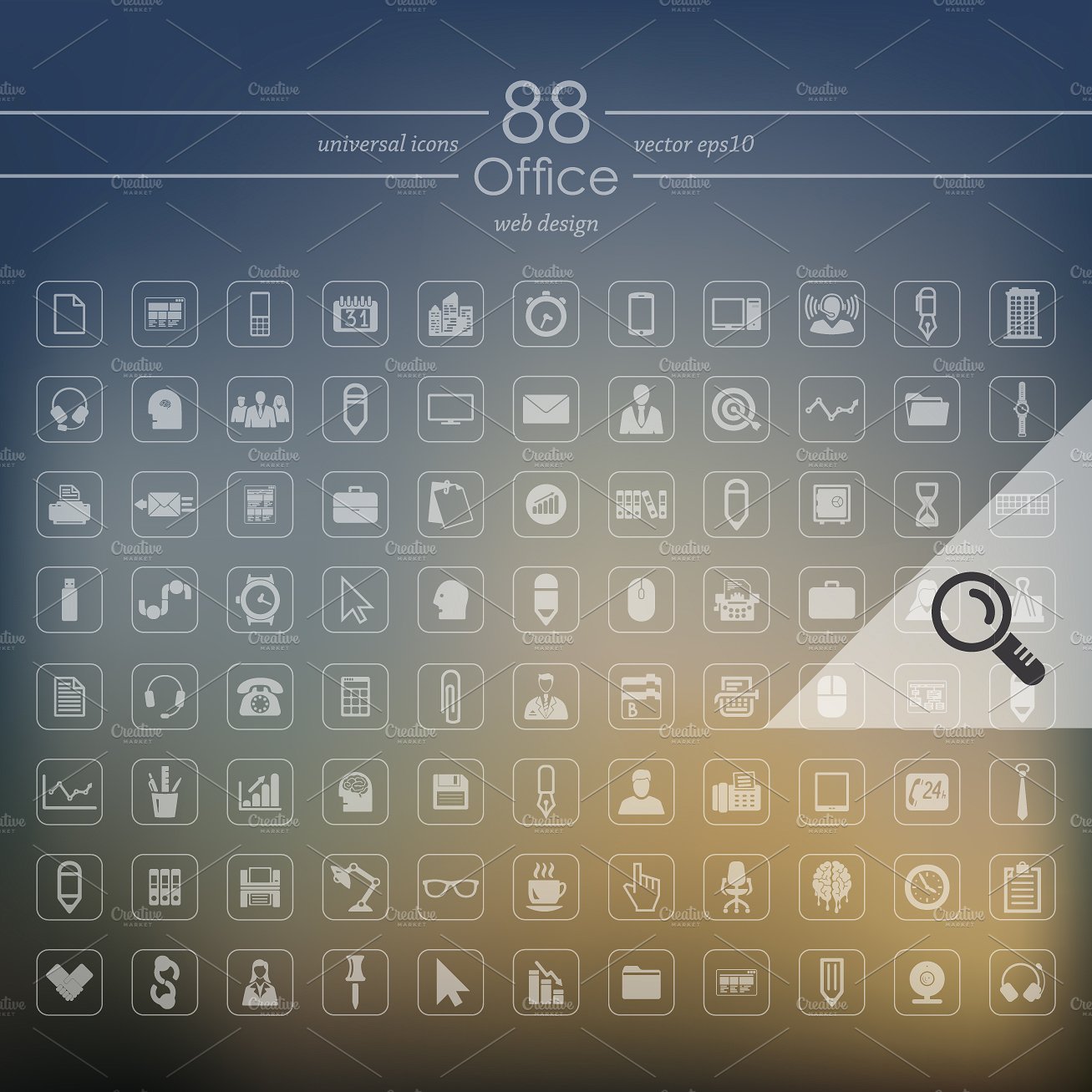 商务上班图标矢量素材88 OFFICE icons #200
