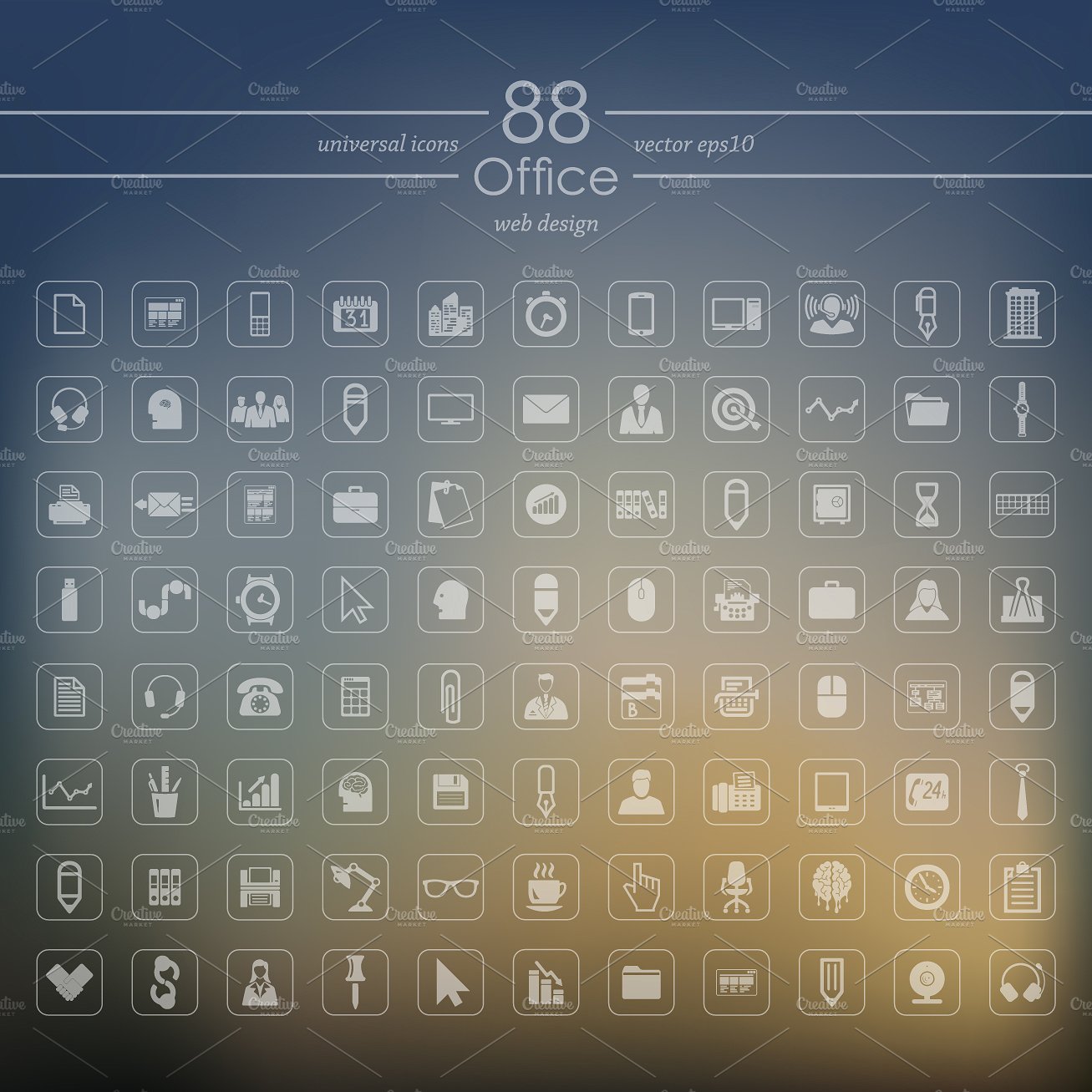 商务上班图标矢量素材88 OFFICE icons #200