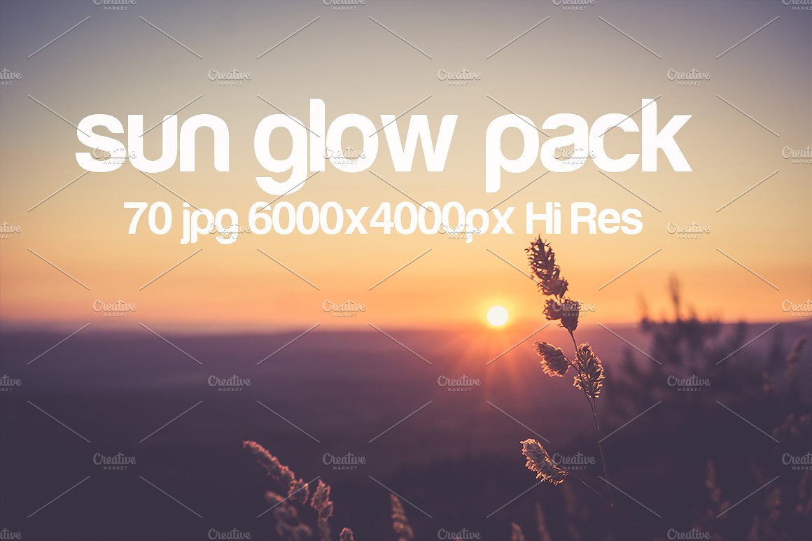 夏季户外自然照片设计素材sun glow photo pac
