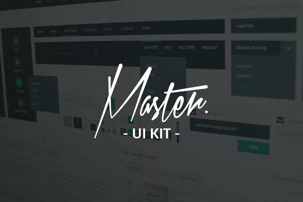 现代网页设计素材工具包Master UI Elements