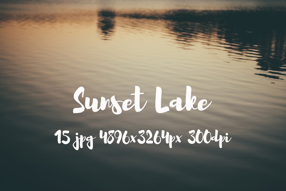 夏季日落高清照片设计素材Sunset Lake photo