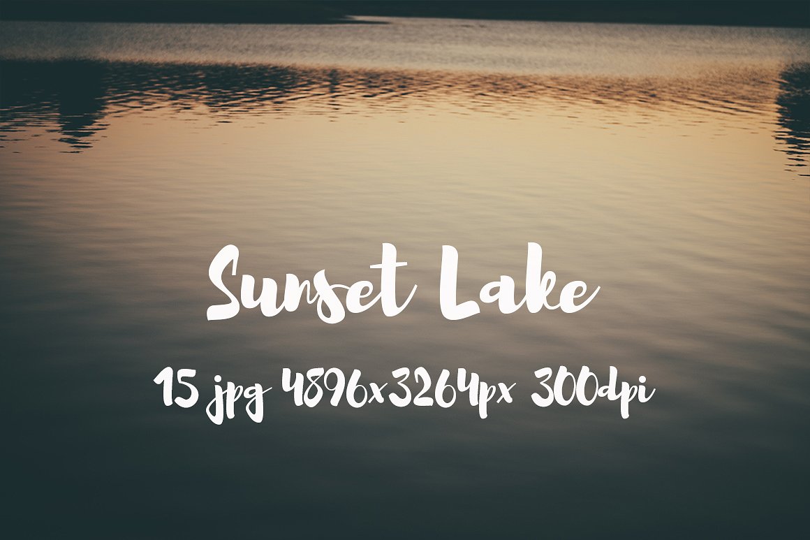 夏季日落高清照片设计素材Sunset Lake photo