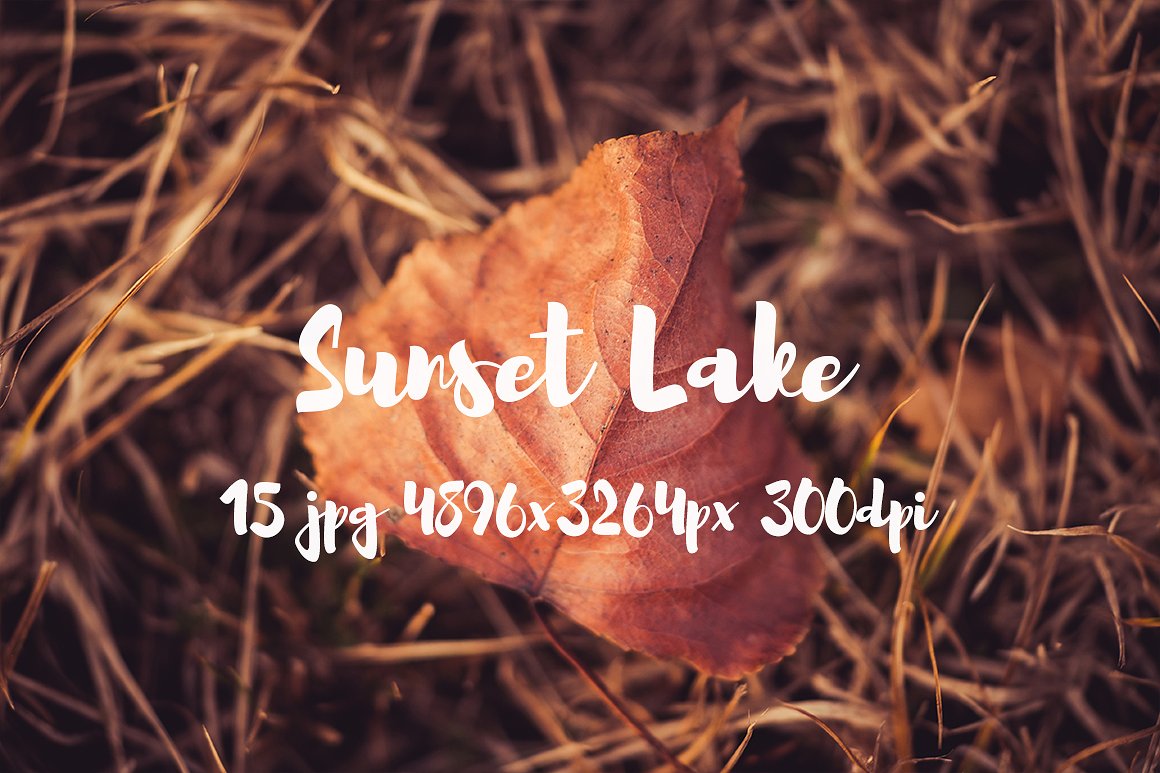 夏季日落高清照片设计素材Sunset Lake photo