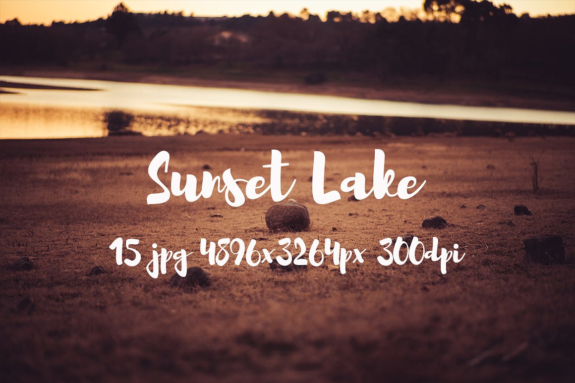 夏季日落高清照片设计素材Sunset Lake photo