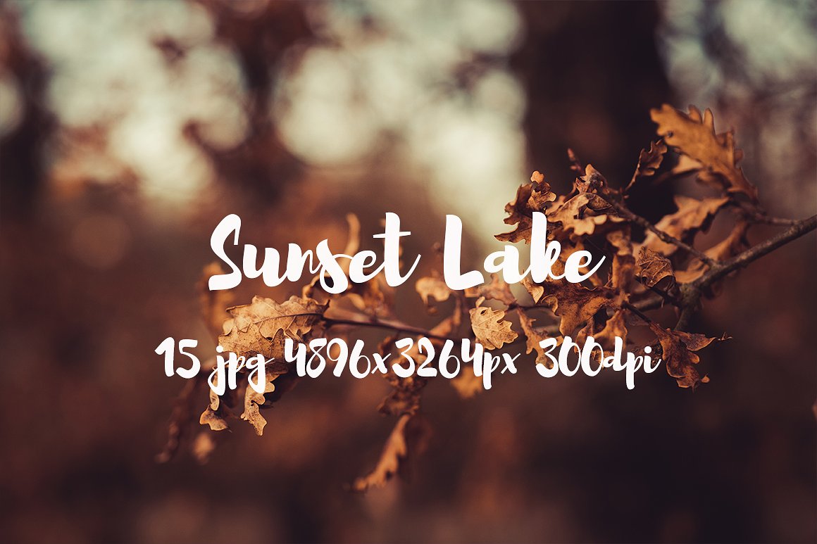 夏季日落高清照片设计素材Sunset Lake photo