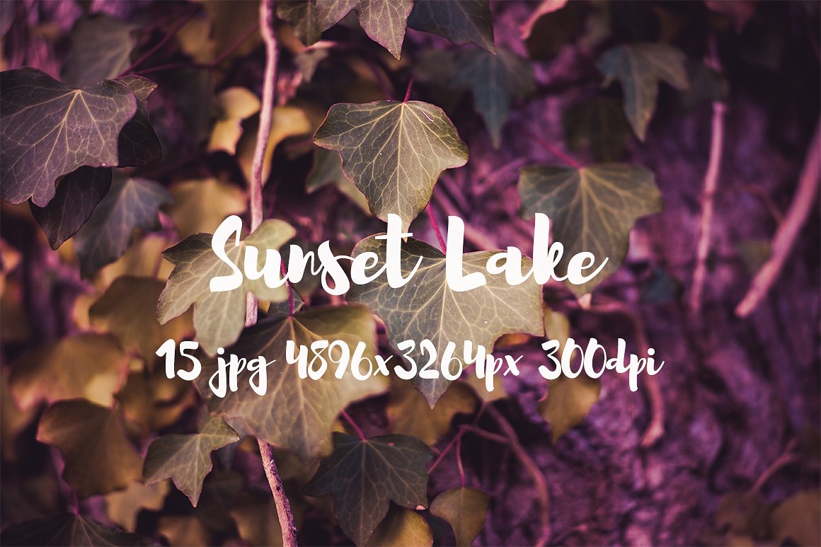 夏季日落高清照片设计素材Sunset Lake photo