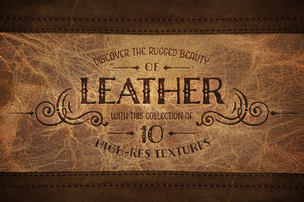 皮革纹理设计背景Leather Love - 10 Leat