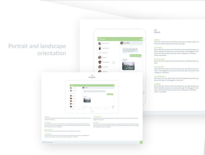 绿色时尚流行移动Web网页模板PSD设计素材工具包Moose