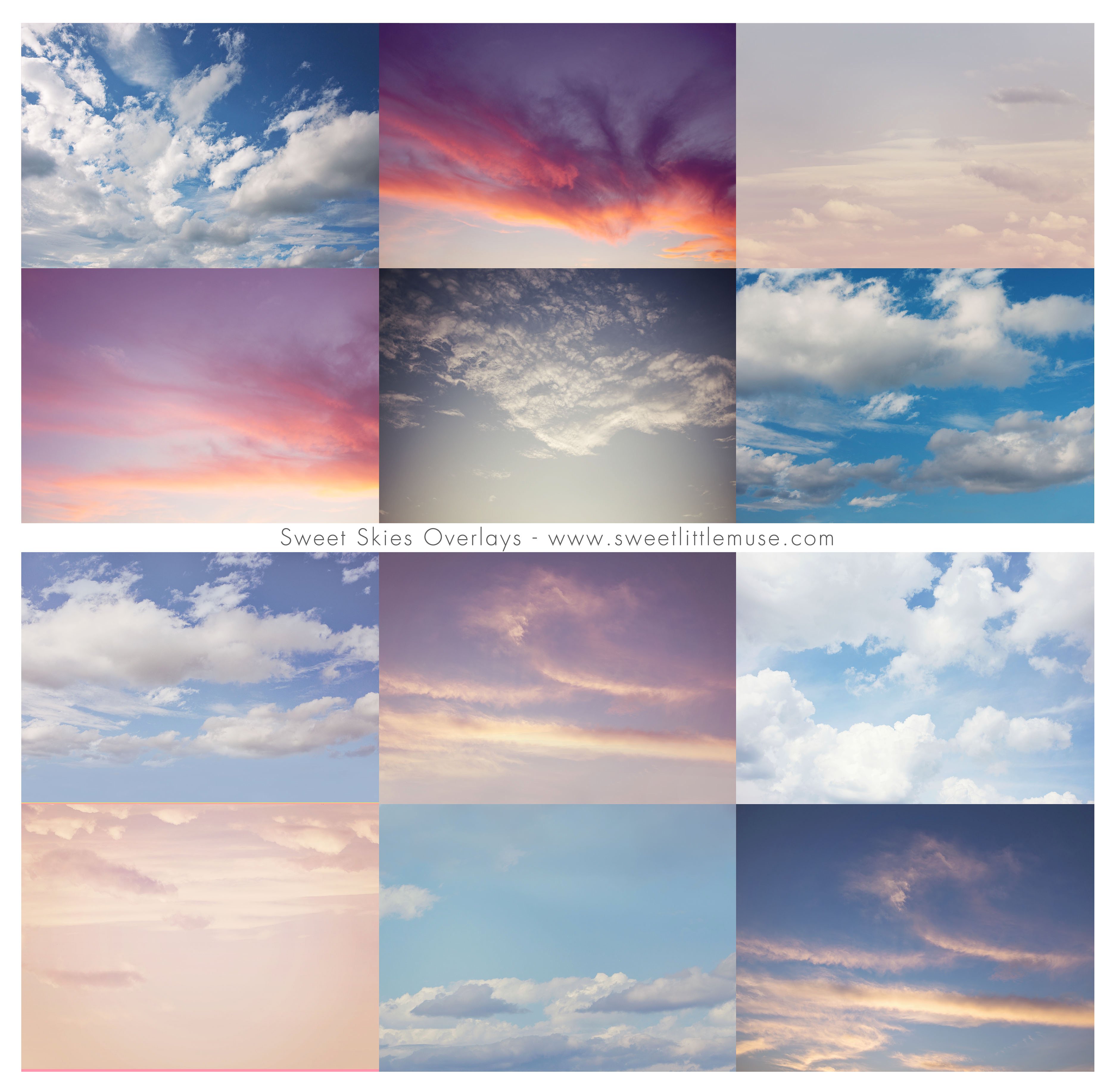 天空云彩照片设计素材Sky Overlays - skies