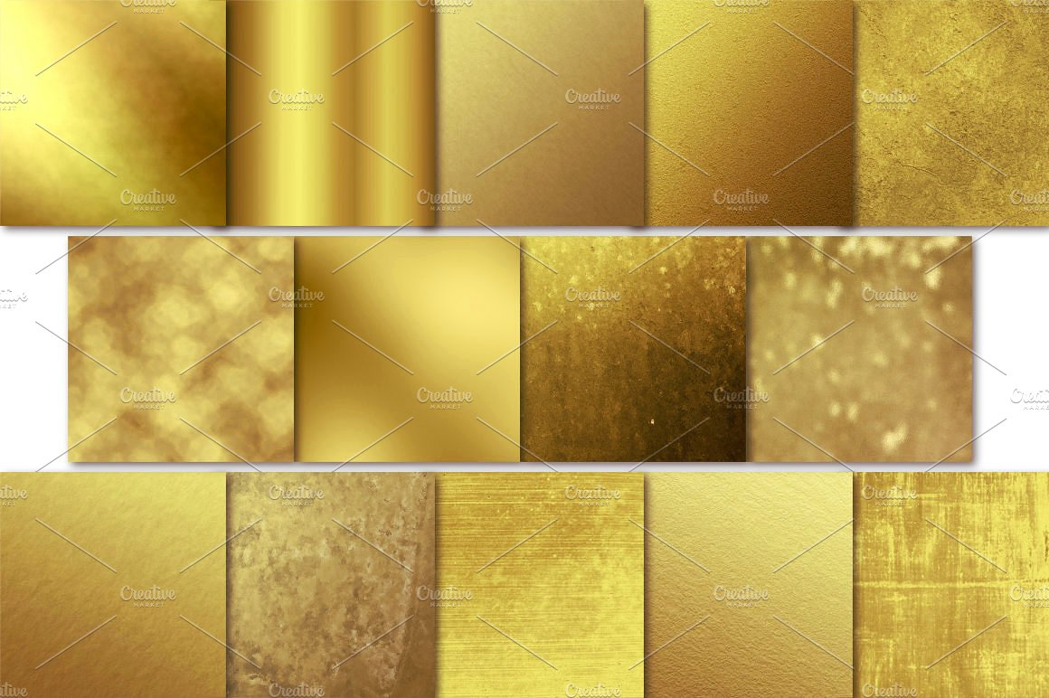 奢华金色设计背景28 Gold Foil Textures