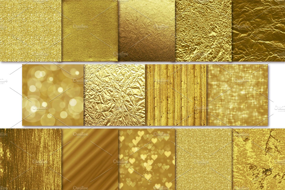 奢华金色设计背景28 Gold Foil Textures