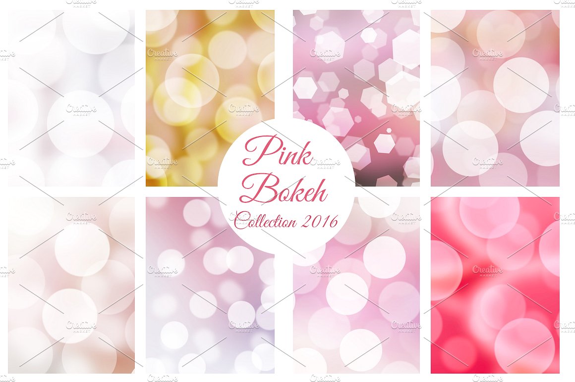 梦幻气泡设计背景Pink bokeh #921839
