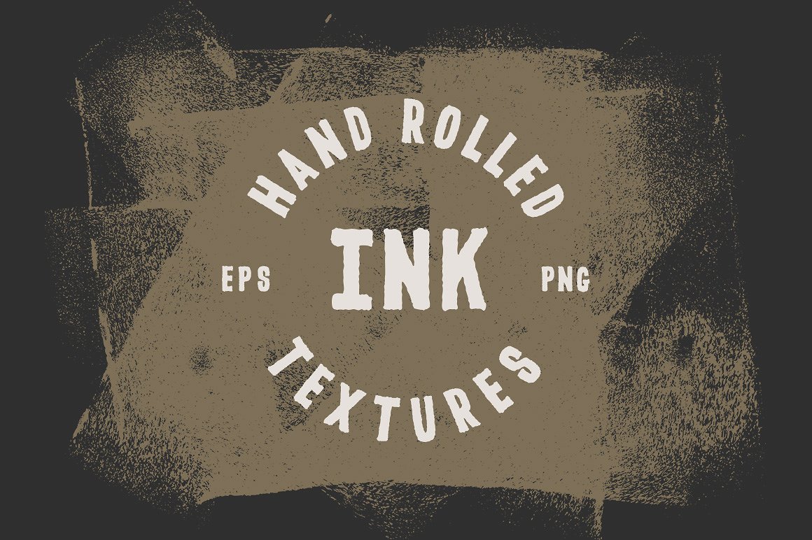 手绘墨迹设计素材Hand Rolled Ink Textur