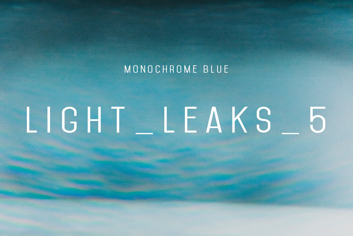 蓝色抽象漏光条纹设计素材Light_Leaks_5 (Mon