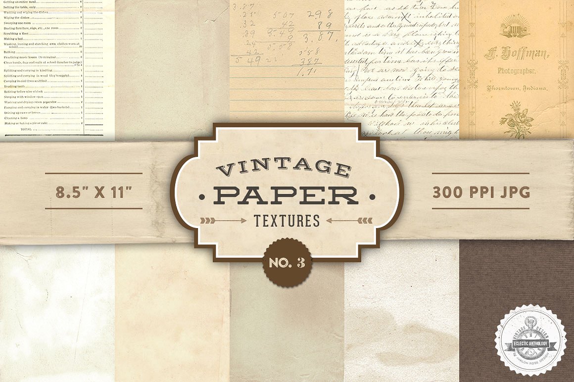 复古纸张设计背景Vintage Paper Textures
