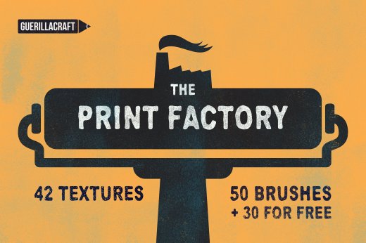 手绘墨迹纹理设计素材The Print Factory