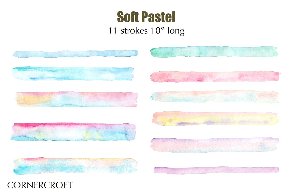 手绘水彩图案设计素材Texture Soft Pastel