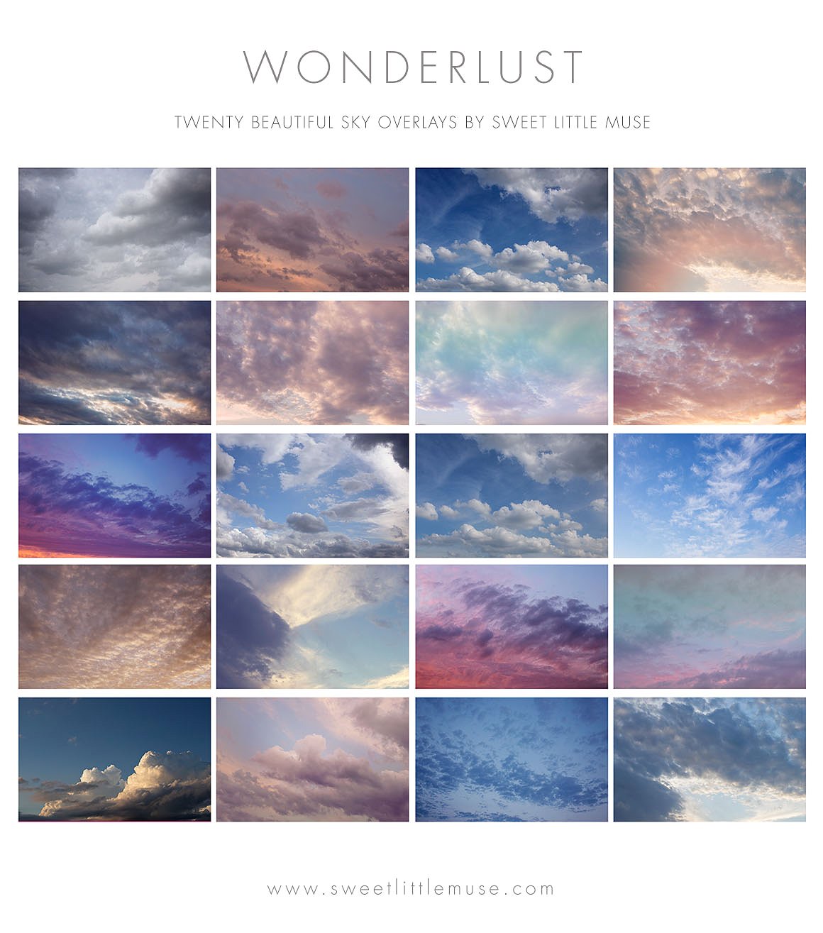 高清云彩照片Wonderlust Sky Overlays