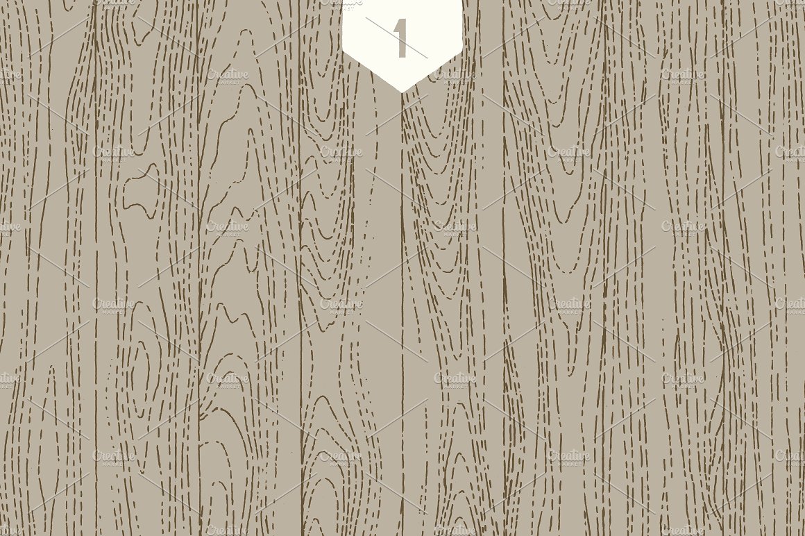 手绘木纹设计背景3 Wood Line Patterns -