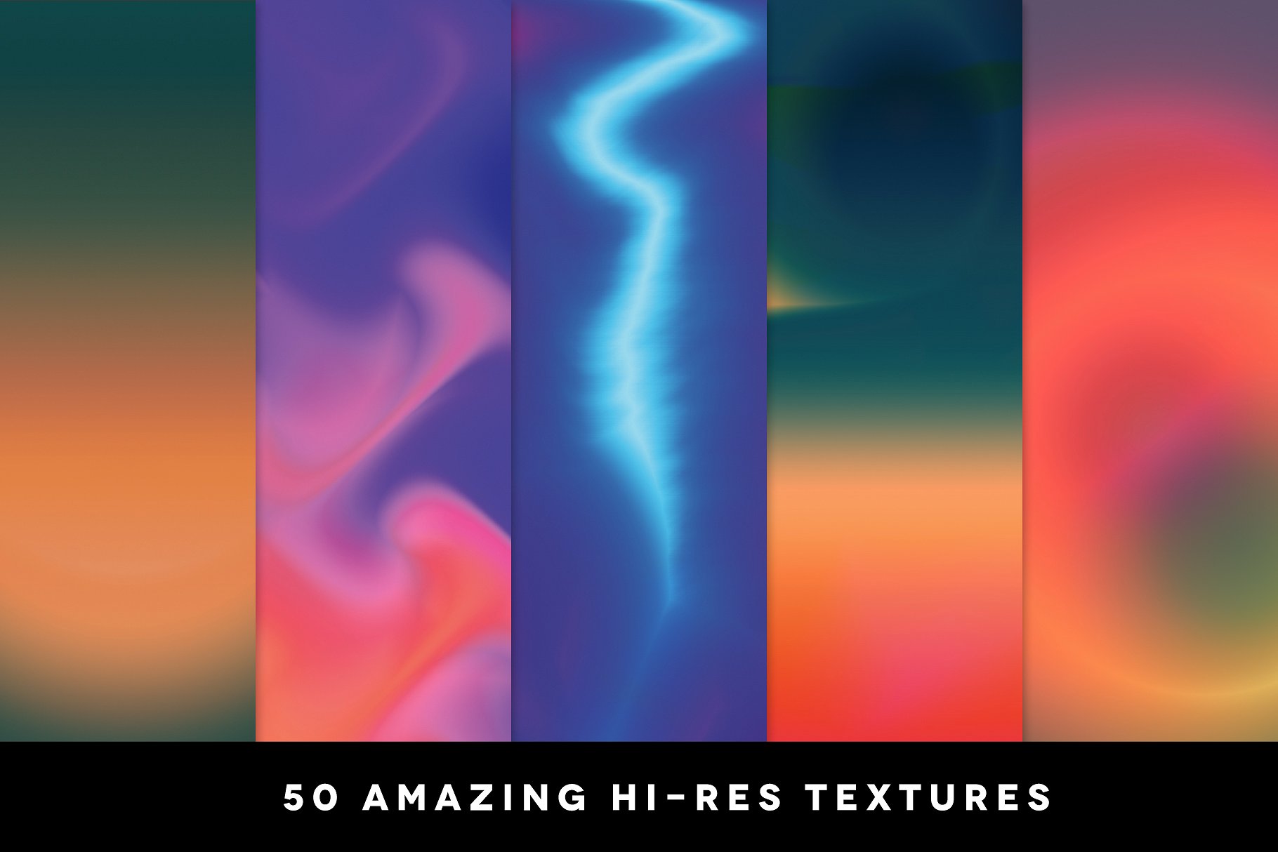 抽象艺术色彩设计背景50 Gradient Textures