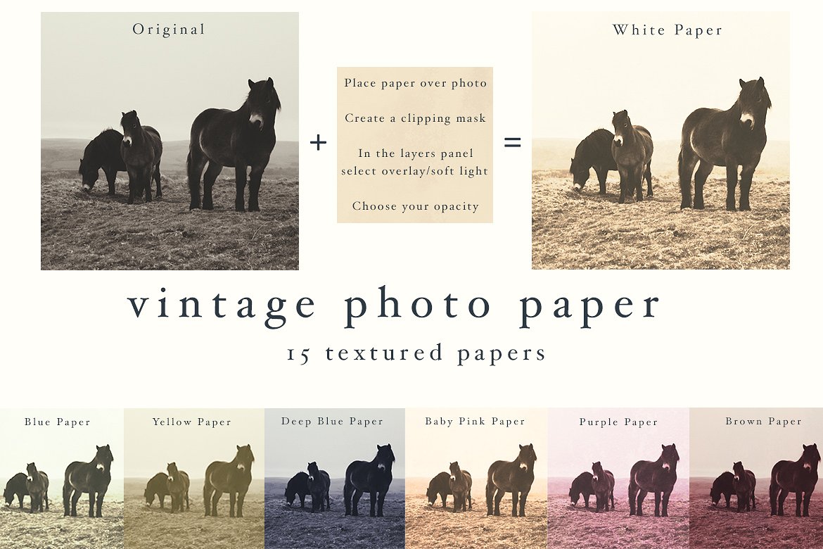 复古纸张设计背景Vintage Photo Papers