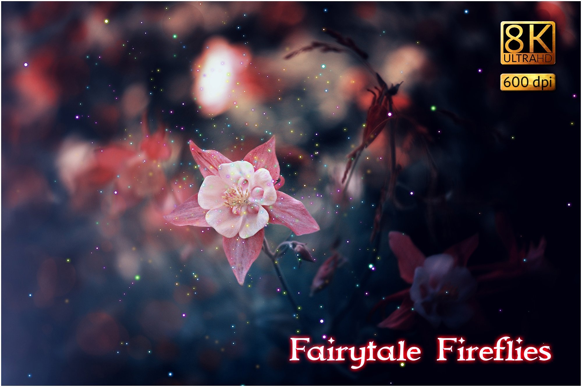 萤火虫光效图案设计素材8K Fairytale Firefl