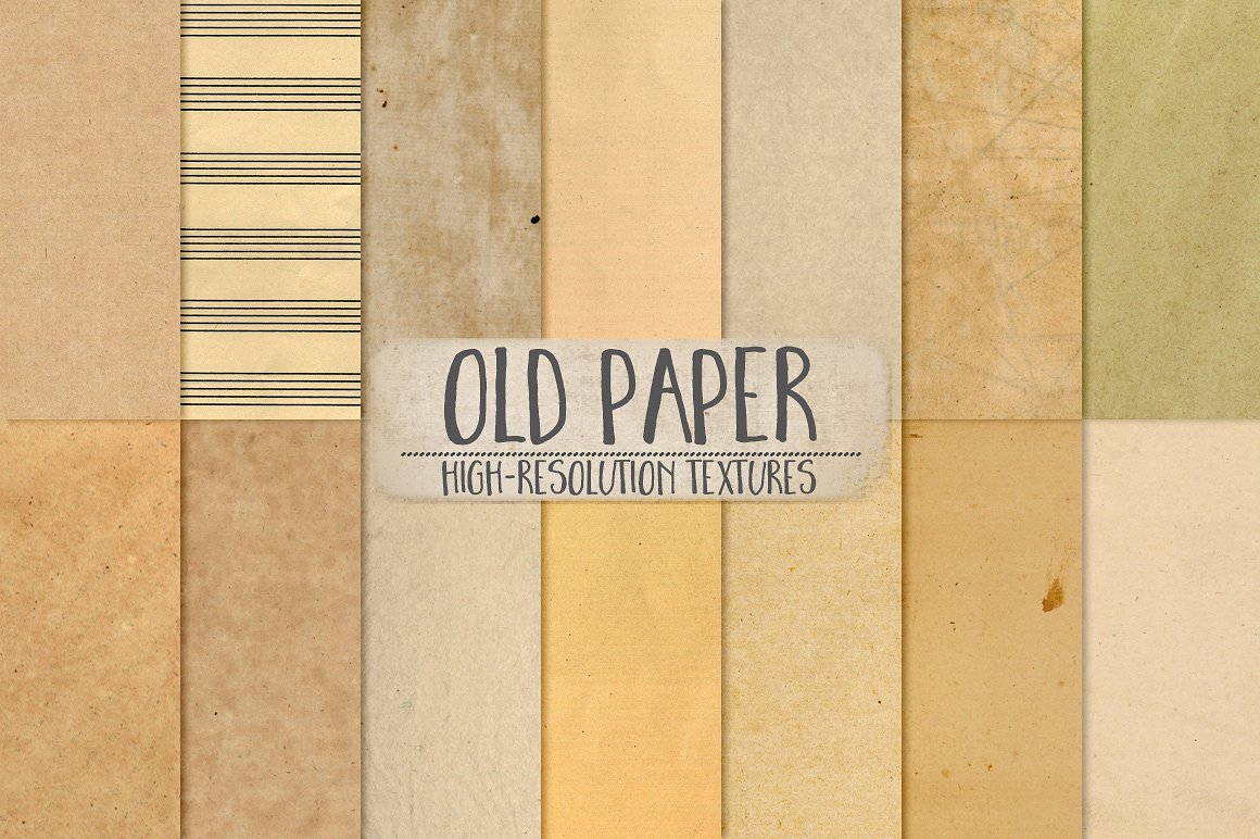 复古纸张背景设计素材Old Paper Textures,