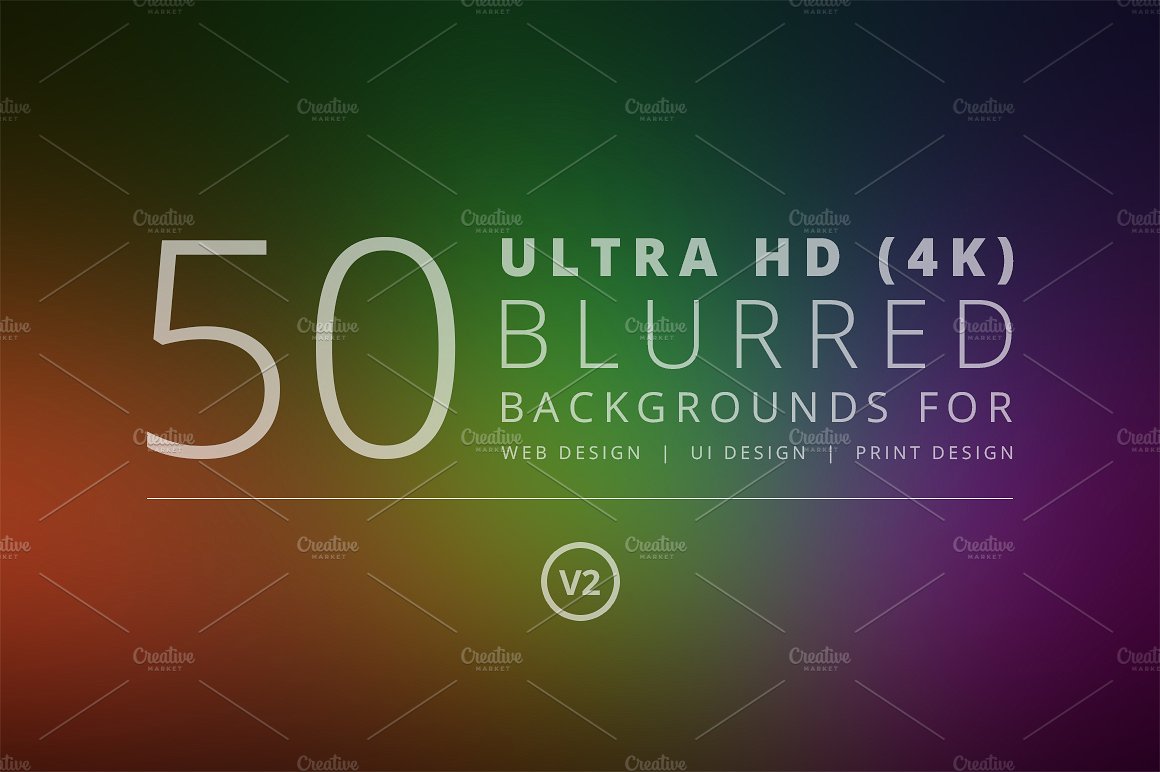 彩色渐变设计背景50 Ultra HD Blurred Ba