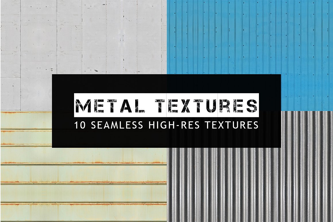 10款条纹设计背景10 Seamless Metal Tex