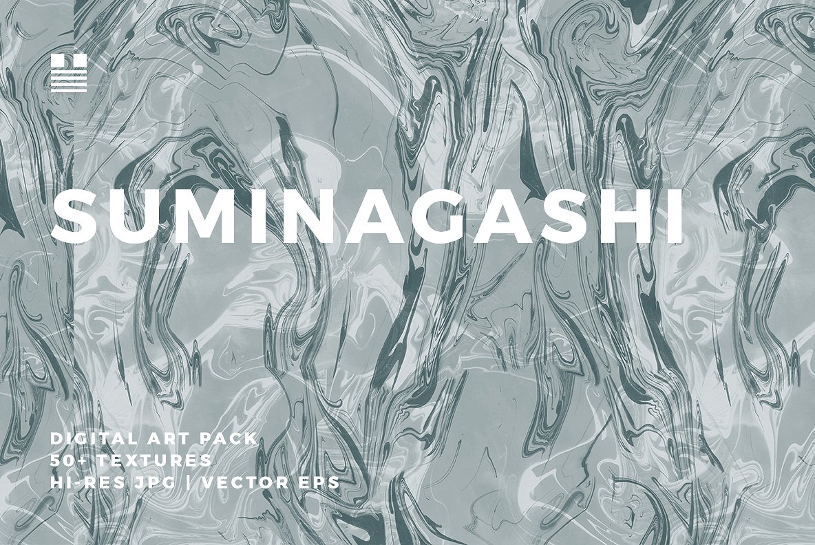 天然大理石纹理设计素材Suminagashi Bundle