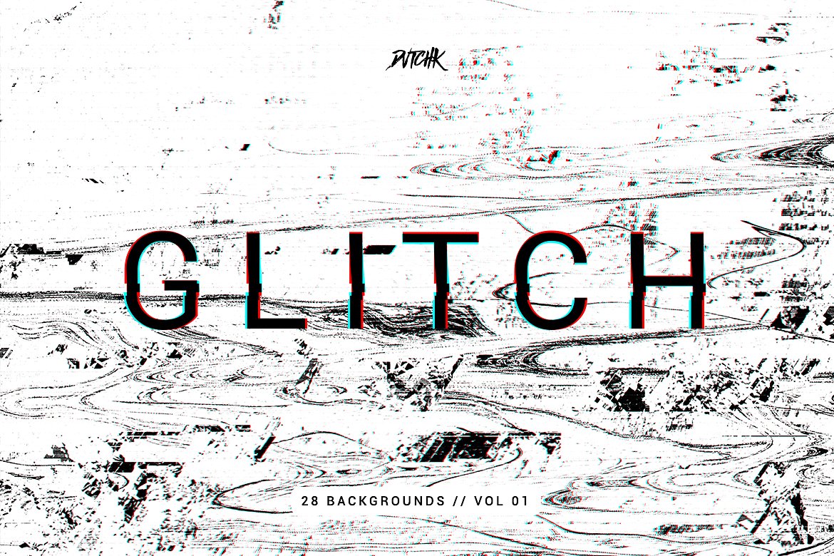 抽象故障纹理设计背景Intense Glitch Backg