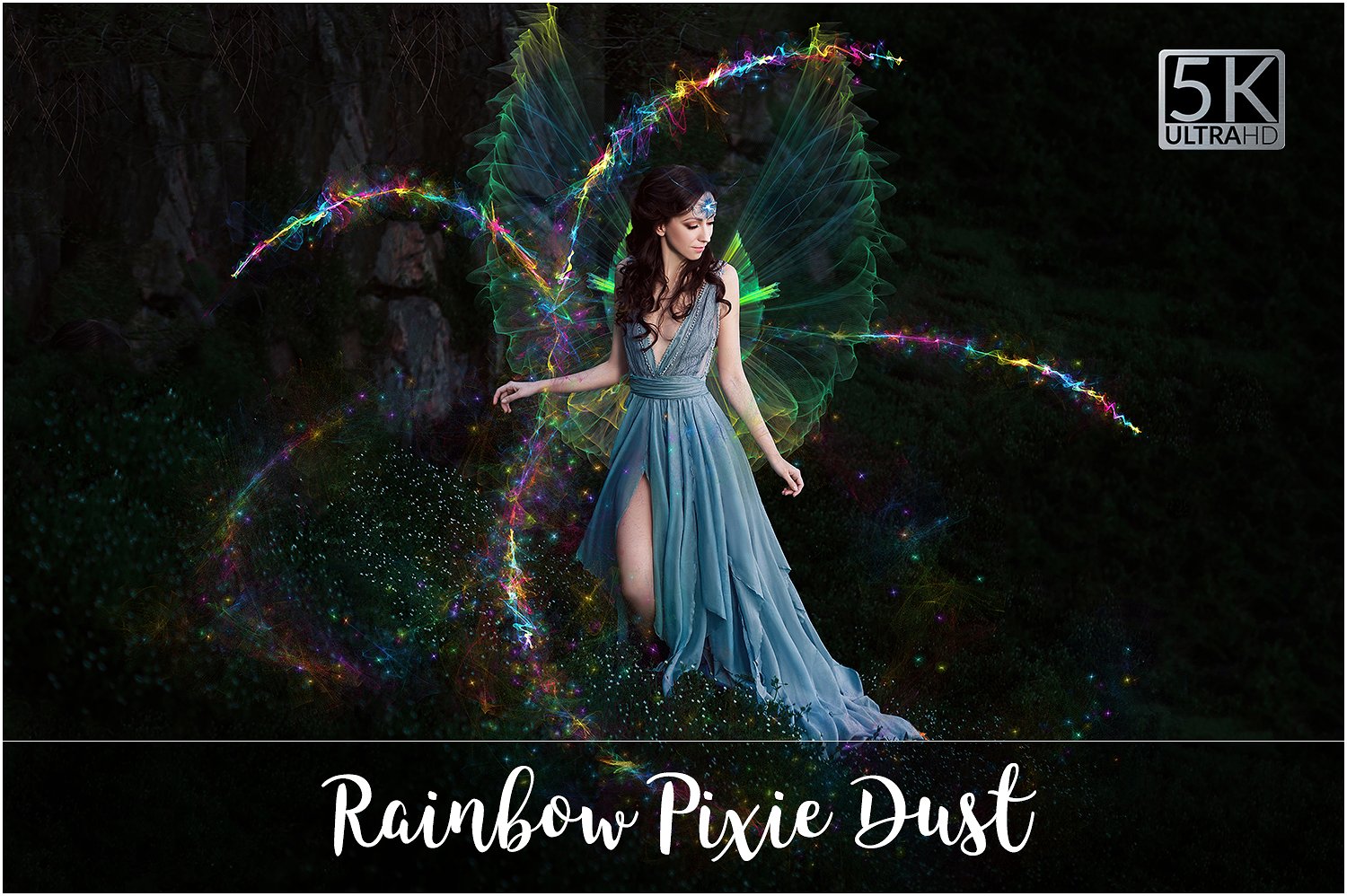 抽象艺术光效纹理设计素材5K Rainbow Pixie D