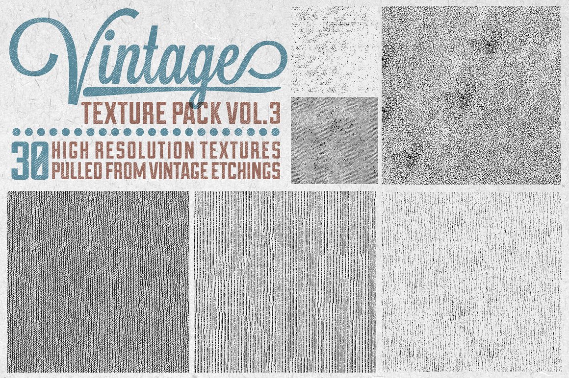 半色调纹理设计素材Vintage Texture Pack